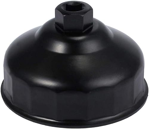 DEDC Llave de filtro de aceite de aluminio de 16 flautas de 3.39 pulgadas / 3.386 in para BMW, herramienta de extracción de tapa de carcasa de