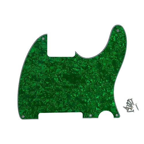 ROZILO グリーンパール 5穴テレブランクギターピックガードテレピックガードスクラッチプレート フェンダーテレエスクァイアギター用