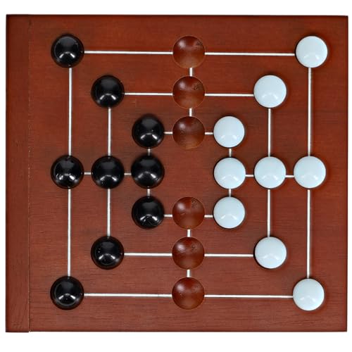 Juego de Mesa Nine Men's Morris de Madera Sólida 5 pulg miniatura 5