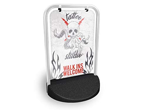 Tattoo Shop Walk Ins Welcome Eco Swinger Pavement Sign MEGA Listing Outdoor Street Advertising Display… — image 1