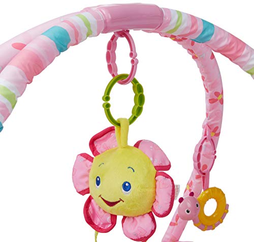 Tapete Infantil Rosa Flor Animais, Mastela, Rosa