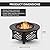 Fire Pit - 32-Inch Outdoor Fireplace with Spark Screen, Poker, and Cover - Wood-Burning Fire Pit for Yard, Patio, or Camping by Pure Garden (Bronze)