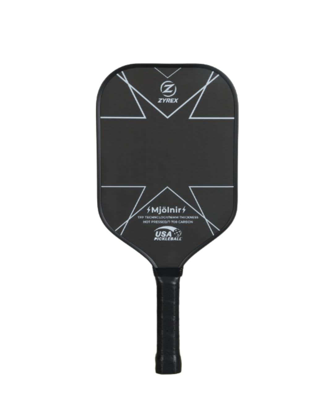 Mjölnir Edition T700 Pickleball Paddle Japanese Raw | TFP Elastic Zone Technology | 16mm Polypropylene Honeycomb Core | 225g Ultra Lightweight | USA Approved | Pro Spin & Power Control-image-1