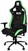 Produktbild eLITe Premium Gaming Chair Honor - Bürostuhl  LED Beleuchtung - Kunstleder - Ergonomisch - Racer - Drehstuhl - Stuhl - Chefsessel - Schreibtischstuhl (Schwarz/Grün)