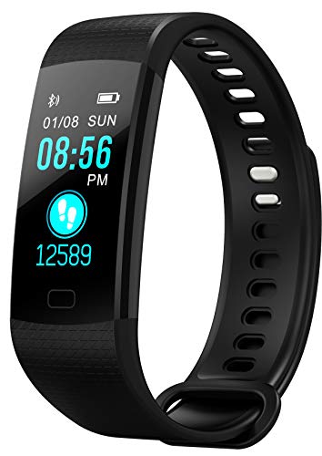 Fitness Tracker Watch Heart Rate Blood Pressure Pedometer Sleep Monitor Smart Wristband Color