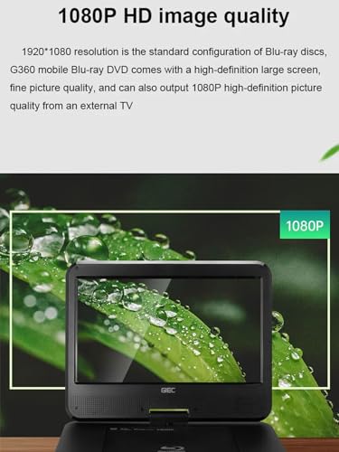 Reproductor Portátil DVD Blu-ray Pantalla HD 10" Entrada/salida HDMI Batería Recargable Reproducción MP4 1080P Dolby Audio USB/SD - imagen 8
