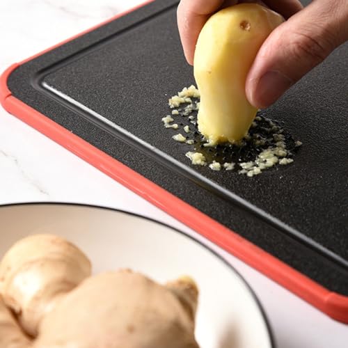 4-in-1 Auftauplatte und Messerschärfer, Auftaumatte für gefrorenes Fleisch, Knoblauchreibe und Schneidebrett, multifunktionales Auftaubrett für Fleisch (groß)