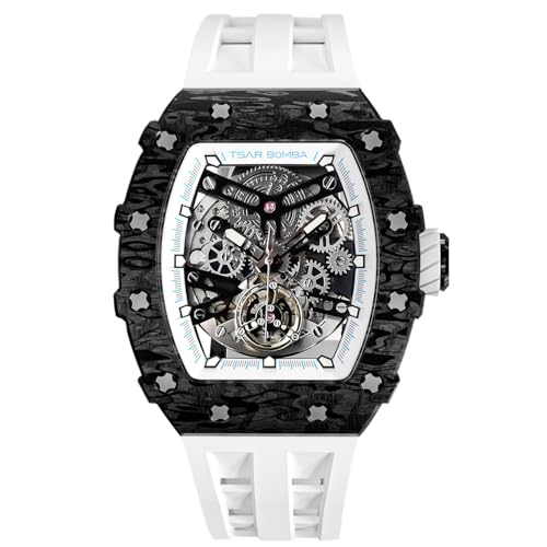 Luxury Mens Automatic Mechanical Watches - Japanese Movement Sapphire Glass - 50M Waterproof Men's Watch - Square Wrist Watches Silicone Band Luminous Elegant Gifts for Men2