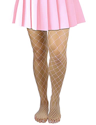 Image of Lastclream High Waisted Fishnet Tights for Women Sexy Fishnets Stockings Full Footed Fishnet Sheer Pantyhose Plus Size
