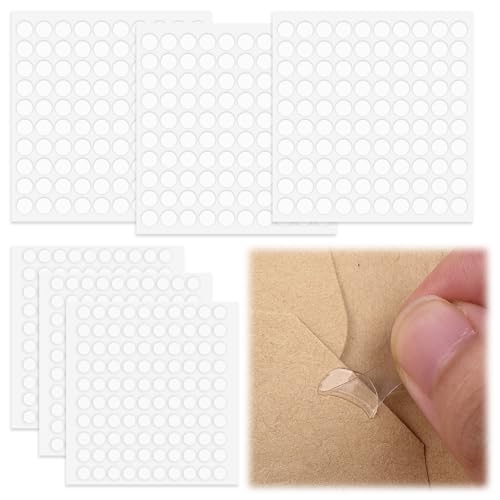 CDRPD 600 peças pontos de cola de balões, pontos adesivos de dupla face transparentes redondas, para casamentos, aniversários, festas, scrapbooking DIY(6 mm 10 mm)