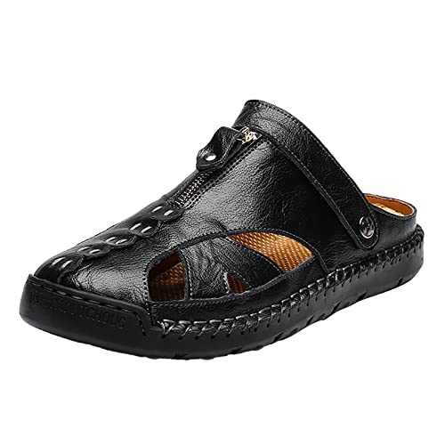 -Leather ls Breathable Sporty Handmade Large Men's Casual Shoes Versatile Daily Beach ls British Foreign Trade Men Shoes Winter Sporty Black