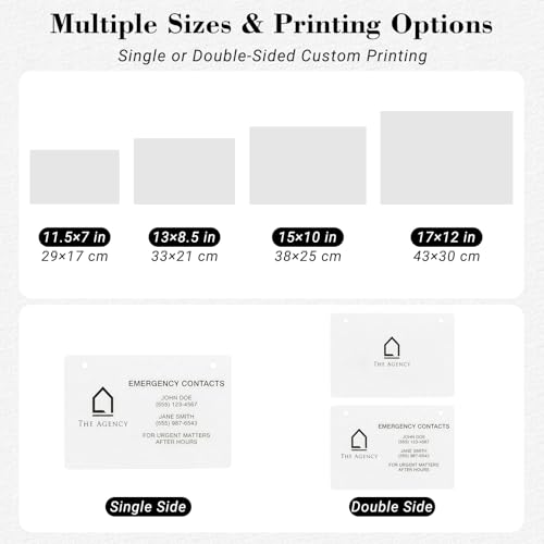 Image of Custom Acrylic Hanging Business Sign with Satin Ribbon, Personalized UV Printed QR Code Sign for Salon Spa Boutique Office Door Window, Small Business Welcome Sign, Market Booth Vendor Display Decor