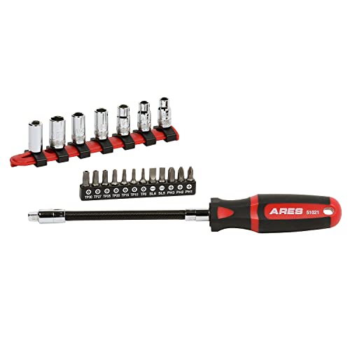 ARES 51021 – 20-Piece Multipurpose Flexible Screwdriver Set –...
