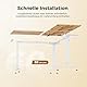 Agilestic L-förmig Höhenverstellbarer Schreibtisch mit den Maßen 190 x 155 cm, Ergonomischer Computertisch mit Stehen und Sitzen, Konzipiert für Eckräume, Hellbraun