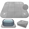 ZOMOFEW 1/2" Thickness 85IN Hot Tub Mat for Inflatable Tub,Hot Tub Pad Foundation, Upgraded Thickened Eva Foam Padding for Outdoor Hot Tubs (Square-Shaped)