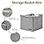 KAKAMAY Collapsible Cube Storage Bins 15x13x13 Inches Grey 2-Pack, Foldable Storage Organizer Wooden Handles Fabric Baskets for Living Room Shelves, Bedroom Nursery Closet Toys, Clothes, Laundry