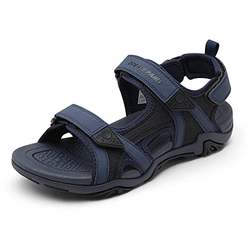 DREAM PAIRS Men's Sandals Hiking Water Beach Sport Outdoor Athletic Arch Support Summer Sandals 7 Navy