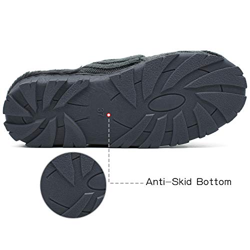 ONCAI Women’s-House-Slippers-Winter-Slipper-for-Women Knitted Fleece Memory Foam Slip-on Cozy Warm Outdoor Lady Fur Lined Garden Home Slippers (Size 5-11)…4