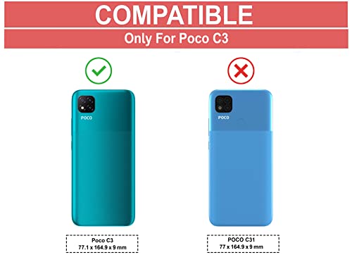 Image of Zapcase Back Case Cover for Poco C3 (TPU + PC | Matte Black)