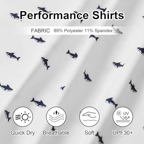 Image of Golf Shirts for Men - Dry Fit Moisture Wicking Short Sleeve Performance Sport Casual Striped Collared Mens Polo Shirt