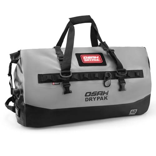 Image of OSAH DRYPAK Waterproof Duffel Bag 25L /40L /60L - Heavy-Duty Motorcycle Tail Bag, Roll-Top Dry Bag for Travel, Camping, Boating, Kayaking, Outdoor Adventure