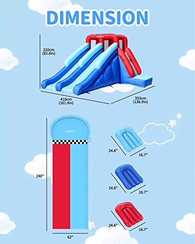 AirMyFun Inflatable Bounce House with Double Slide, Kids & Adults Water Slides for Outdoor Fun - Thumbnail 4