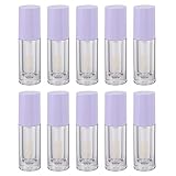 Estos tubos de brillo de labios están diseñados con botellas transparentes, que le permiten ver los cosméticos restantes fácilmente.