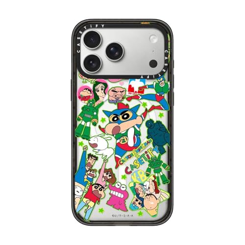CASETiFY CpNg iPhone 17 Pro Max P[X [MagSafeΉ/^ y/ϏՌ/Crayon Shin-chan Co-lab] - NA ubN - Crayon Shinchan Sticker Case - A