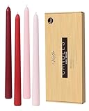 Viyffo Taper Candles - Juego de 4 velas cónicas de 10 pulgadas, serie de colores naturales