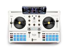 Hercules DJControl Mix Ultra – Mobile DJ Controller for Smartphones (iOS/Android) Battery-powered freedom: Equipped with a long-lasting, built-in battery that provides up to 10 hours of uninterrupted mixing. Mix without the need for power cables Wire...
