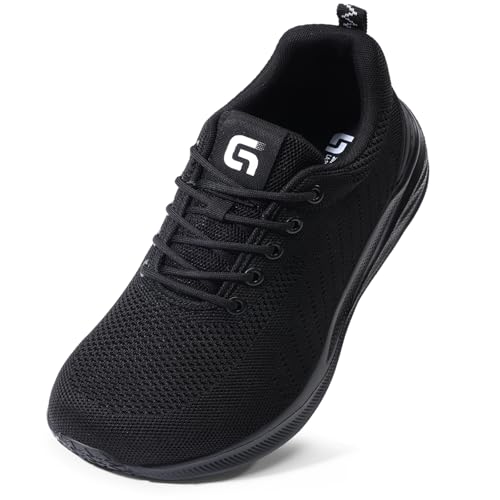 Image of Steel Toe Shoes for Men Lightweight Safety Work Shoes with Kevlar Puncture Resistant Midsole Comfortable Low Top Work Shoes for Warehouse Factory Light Construction