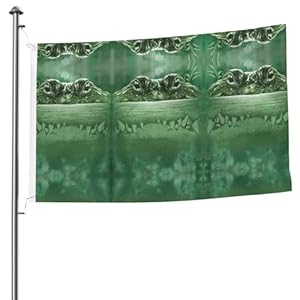 Xlewsieu Black-48 Krokodil-Flagge 1,5 x 2,4 m