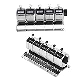 Srliya Mechanical Counter Metal Manual Clicker 4 Digit 5 Units Stainless Steel Tally Hardware Tools