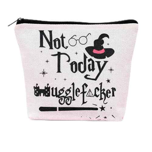 niudewo Funny Magic Wizard Cosmetic Bag Not Today Makeup Bag Pouch Birthday Christmas Gifts for Women Girl Sister Friends
