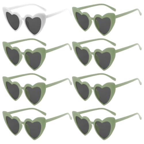 [APPLICAZIONE]:Questi occhiali da sole a forma di cuore sono perfetti per le foto delle feste. Il loro design elegante e suggestivo è perfetto per le feste in spiaggia, i compleanni e gli addii al nubilato/matrimonio.