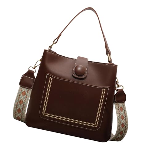 Sac à bandoulière texturé chic en polyuréthane haut de gamme pour femme