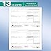 W2 Tax Forms 2025 with Envelopes, 4 Part Tax Forms 2025, 25 Employee Kit of Laser Forms with 3 W3, with 25 Self Seal Envelopes