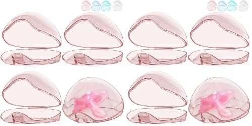 Image of Pacifier Case,8 Pack BPA Free Pacifier Holder Case,Transparent Container Box for Baby Binky(Not Included,Essential Pacifier Accessories,Alway Keep Paci Clean,Easy to Clean(Pink)