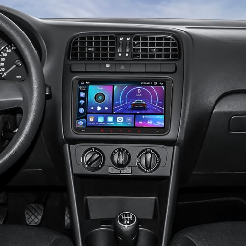 9-Inch Car Stereo Radio for Volkswagen Golf MK5 MK6 Jetta SEAT Skoda with Apple Carplay & Android Auto Touch Screen Head Unit GPS Bluetooth WiFi DSP FM RDS + Backup Camera, 4+64GB