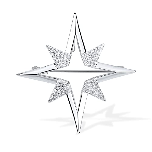 Image of Sparkle Crystal Star of David Brooch Pin Rhinestone Star Bouquet Brooch Pin Lapel Pins Spiritual Brooch Badge