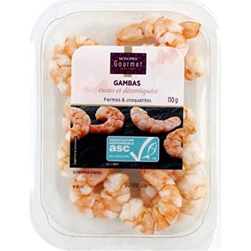 Monoprix Gourmet Gambas cuites et décortiquées - La barquette de 110 g