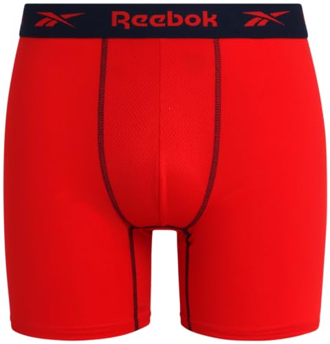 Reebok Mens Boxer Briefs - 4 Pack Stretch Performance Moisture Wicking Mens Underwear Boxers with Contour Pouch (Sizes: S-XL)4