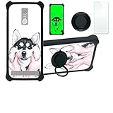 Aroepurt Hülle Für Gigaset GS180 hülle Kompatibel mit Gigaset GS180 Hülle Hülle Handyhülle Schutzhülle Cover [Mit 9H Festigkeit HD Schutzfolie] PC + Silikon Ständer YGH-HSQ