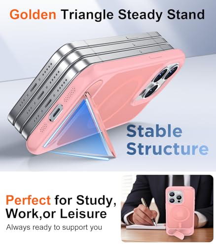 Image of Magnetic Compatible with iPhone 15 Pro Case, [Built-in Invisible Kickstand][Compatible with MagSafe][Military Grade Shockproof] Slim Translucent Matte Phone Case for iPhone 15 Pro 6.1 inch