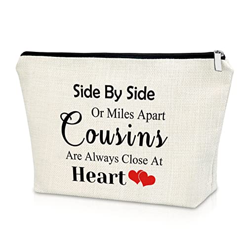 Sazuwu Cousin Gifts for Women Makeup Bag Birthday Gifts for Favorite Cousin Inspirational Gifts for Cousin Cosmetic Bag Encouragement Gifts for Sister Christmas Graduation Gifts Travel Pouch