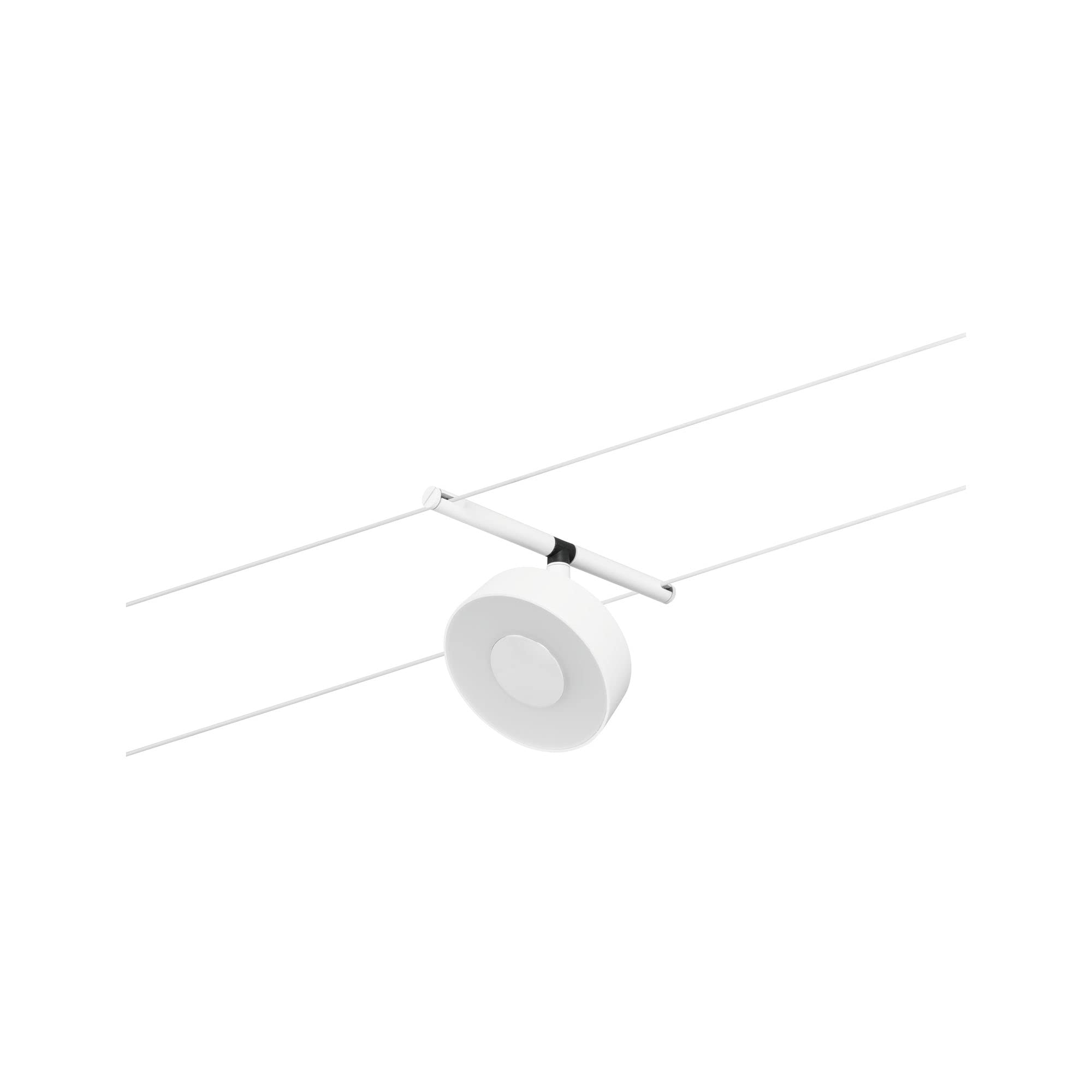 Paulmann 94477 Système de câbles LED Circle Kit de base 5 x 400 lm, 5 x 5 W inclus Blanc chaud Blanc dépoli, matière plastique, métal Système d'éclairage 3 000 K