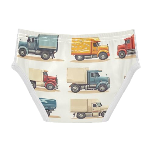 KLL Cartoon Trucks Motorcyles Toddler Boys' Soft Nighttime Underwear Breathable Undies2