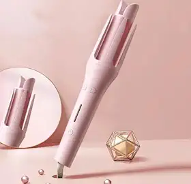 Modelador Giratório de Cachos Automático Ondulação Ferro Premium Alta Perfomance (Rosa)