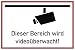 Produktbild Aufkleber Dieser Bereich wird videoüberwacht! Folie selbstklebend 20x30cm (Videoüberwachung, Überwachungskamera) praxisbewährt, wetterfest