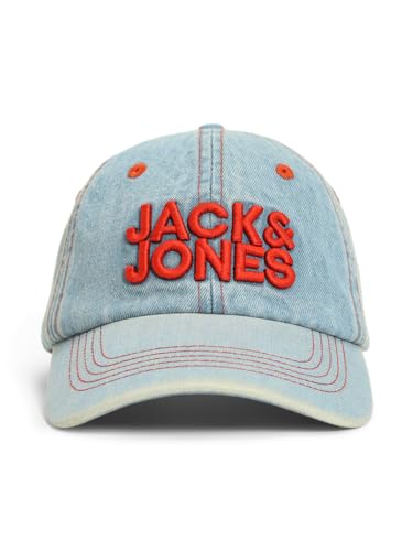 Image of JACK & JONES Men Contrast Logo Denim Baseball Cap